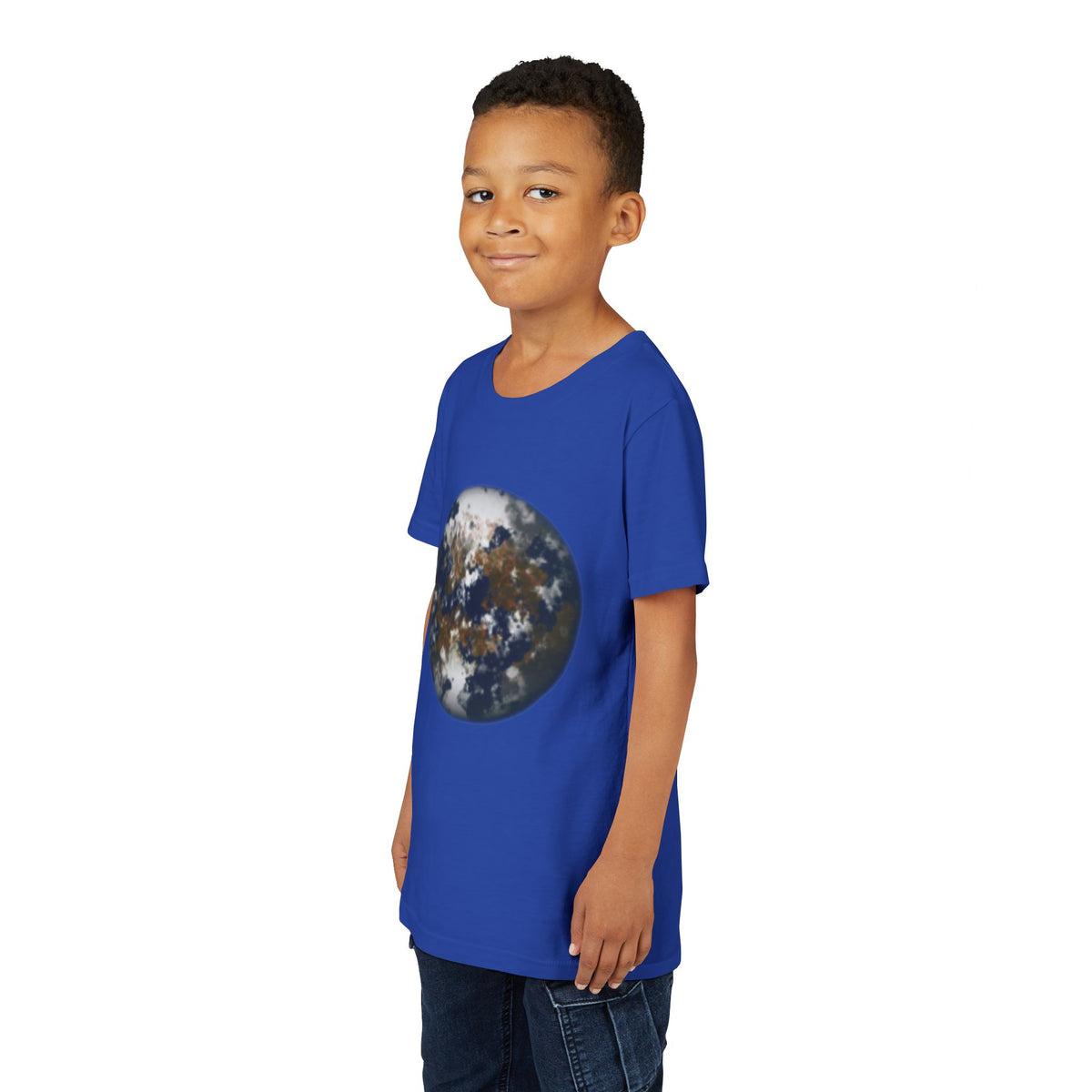 Youth Tee — Earth Globe Planet & Earth Facts  Design Kids' Short Sleeve Shirt