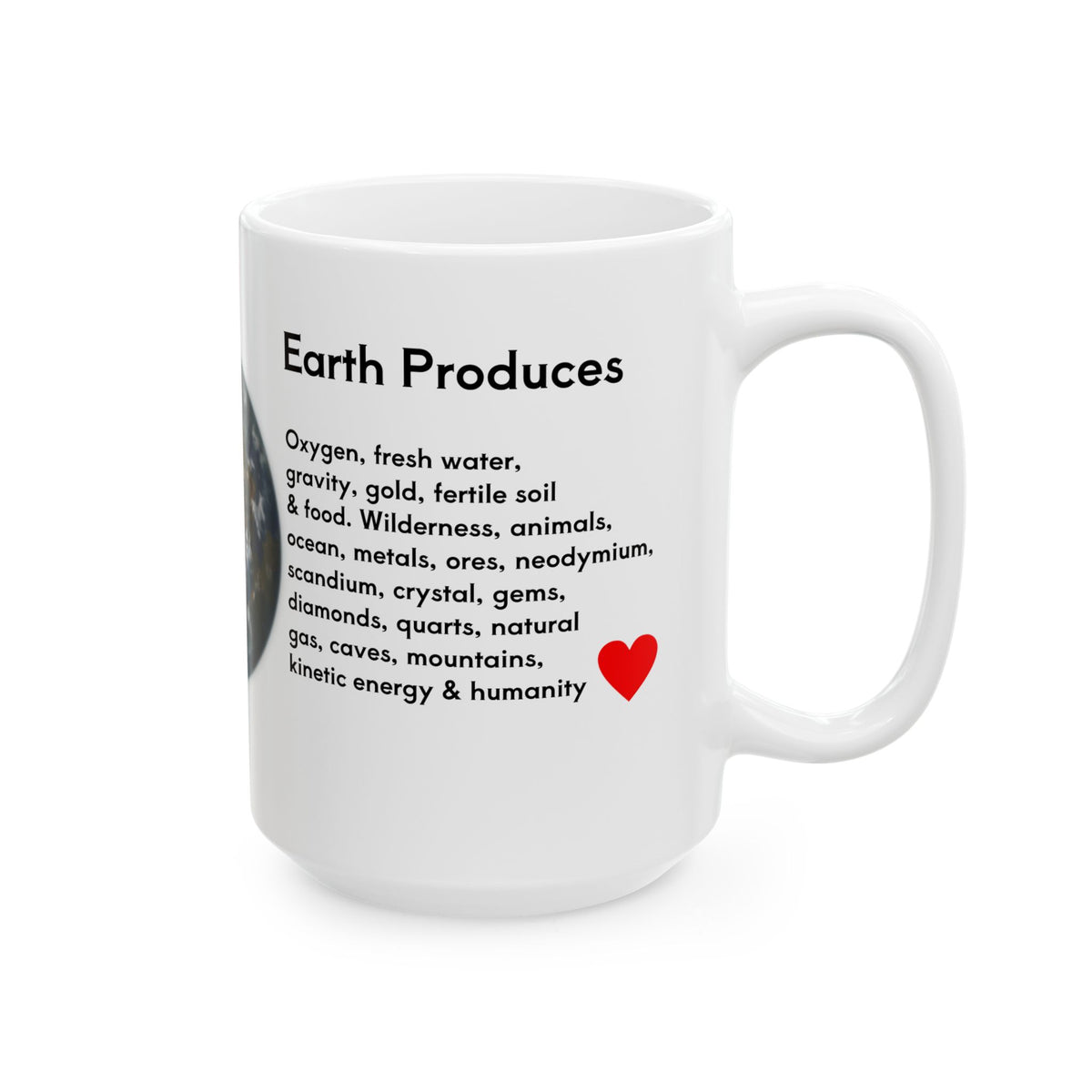 Earth Facts Ceramic Mug — Educational Planetary Coffee Cup (11oz, 15oz)
