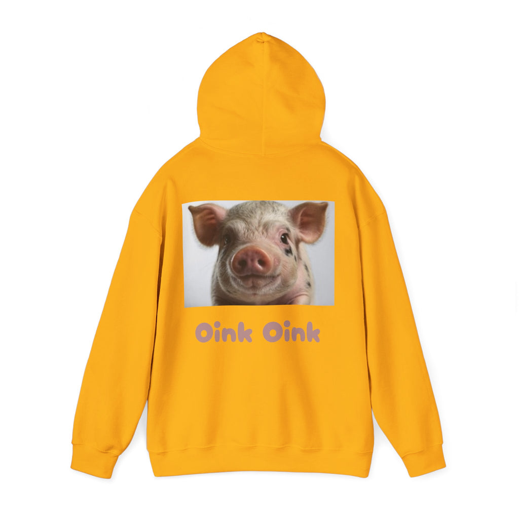 Smiling Pig Photo Hoodie — Cute Farm Animal Graphic Sweatshirt