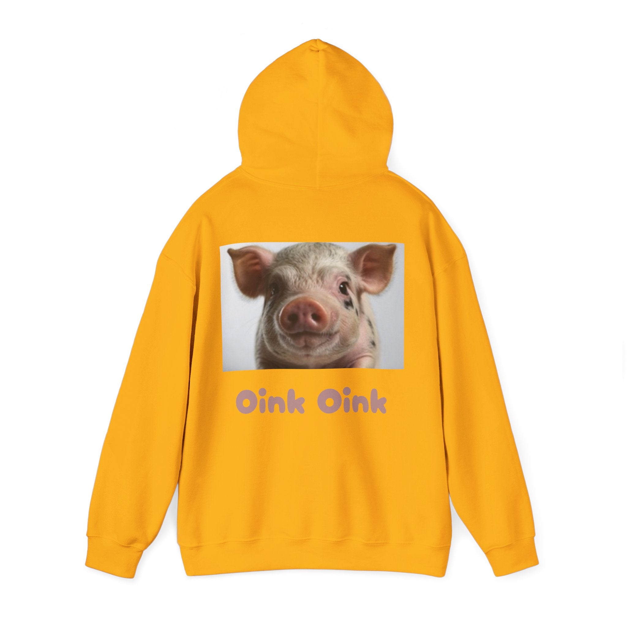 Smiling Pig Photo Hoodie — Cute Farm Animal Graphic Sweatshirt