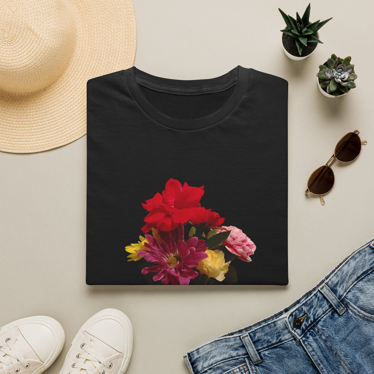 Floral Vase T-Shirt — Vintage Bouquet Graphic Tee