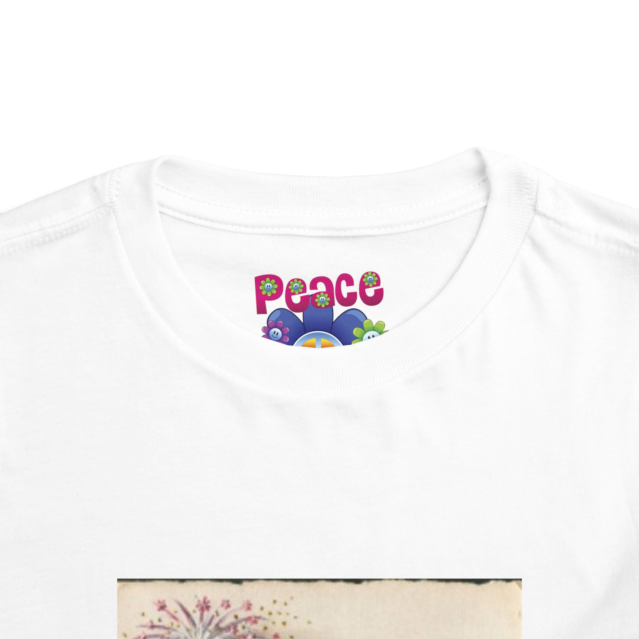 Toddler Short Sleeve T-shirt USA Flag & Cartoon Dogs
