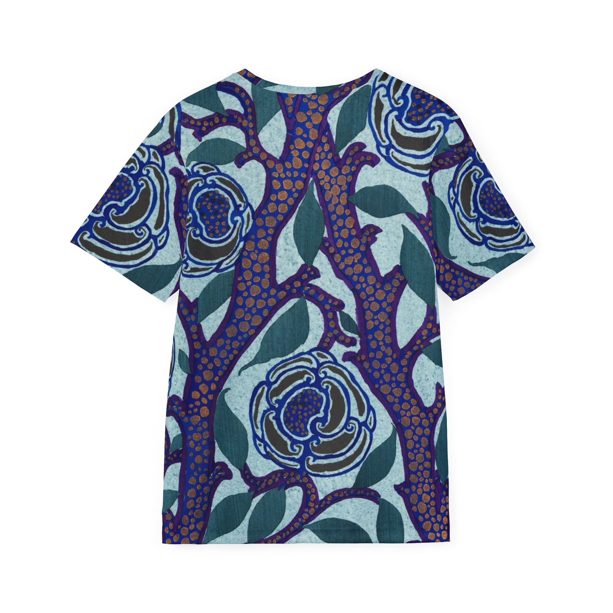 Floral Vine All-Over Print Men's  Jersey — Blue Rose t-shirt Pajamas
