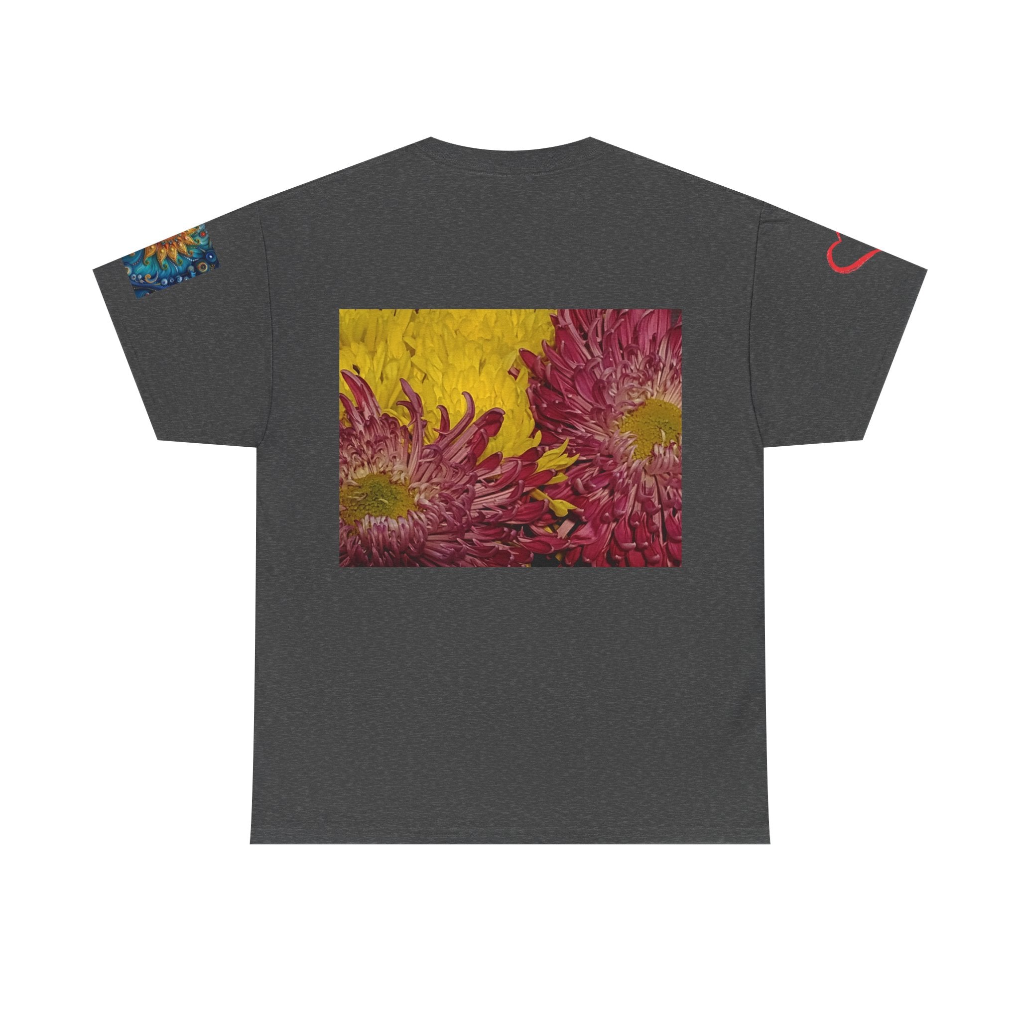 Floral Vase Graphic T-shirt — Minimal Botanical Bouquet T-Shirt