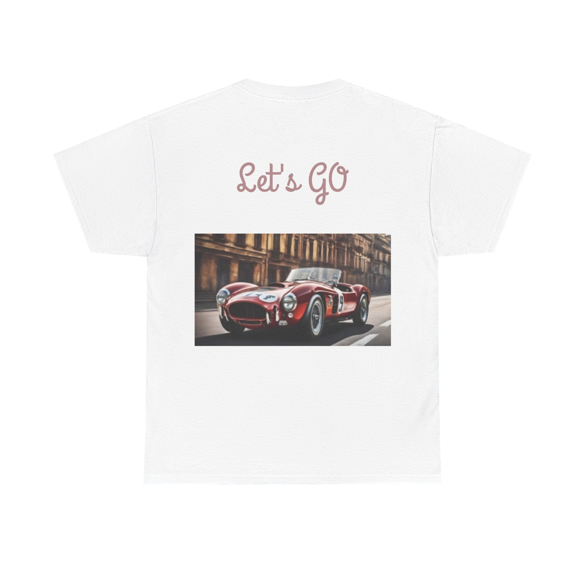 Pin-Up Girl with Terrier & Fast Car Graphic T-shirt — Retro 1950's Vintage Style T-Shirt