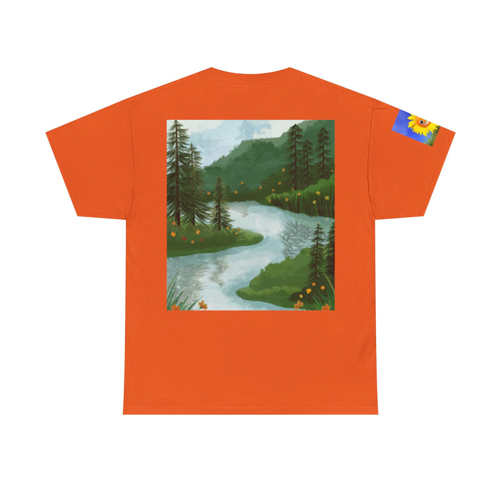 T-Shirt — Desert Turtle & Scenic River Vintage Nature Artwork