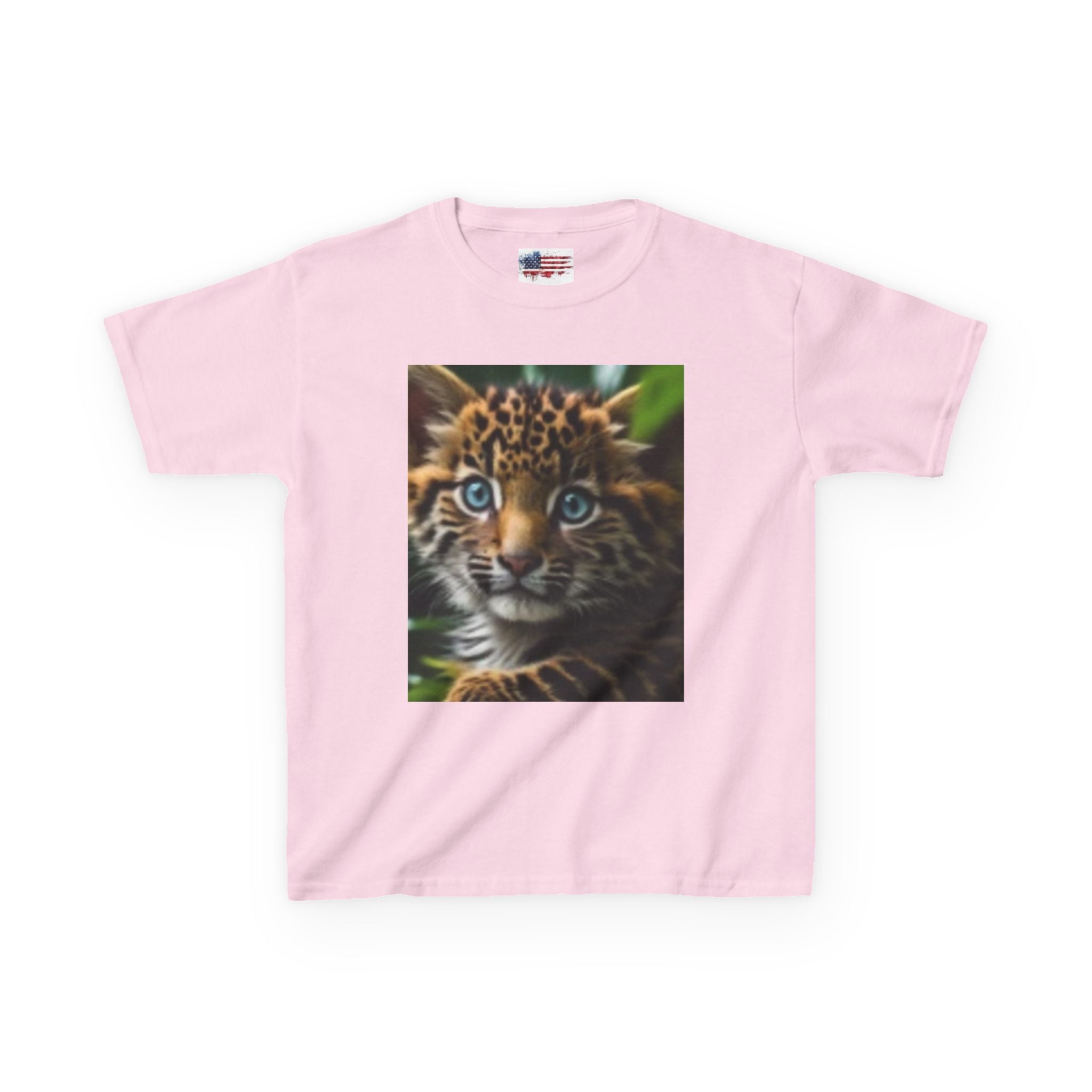 Kids Leopard Cub T-shirt — Colorful Leopard Print Back