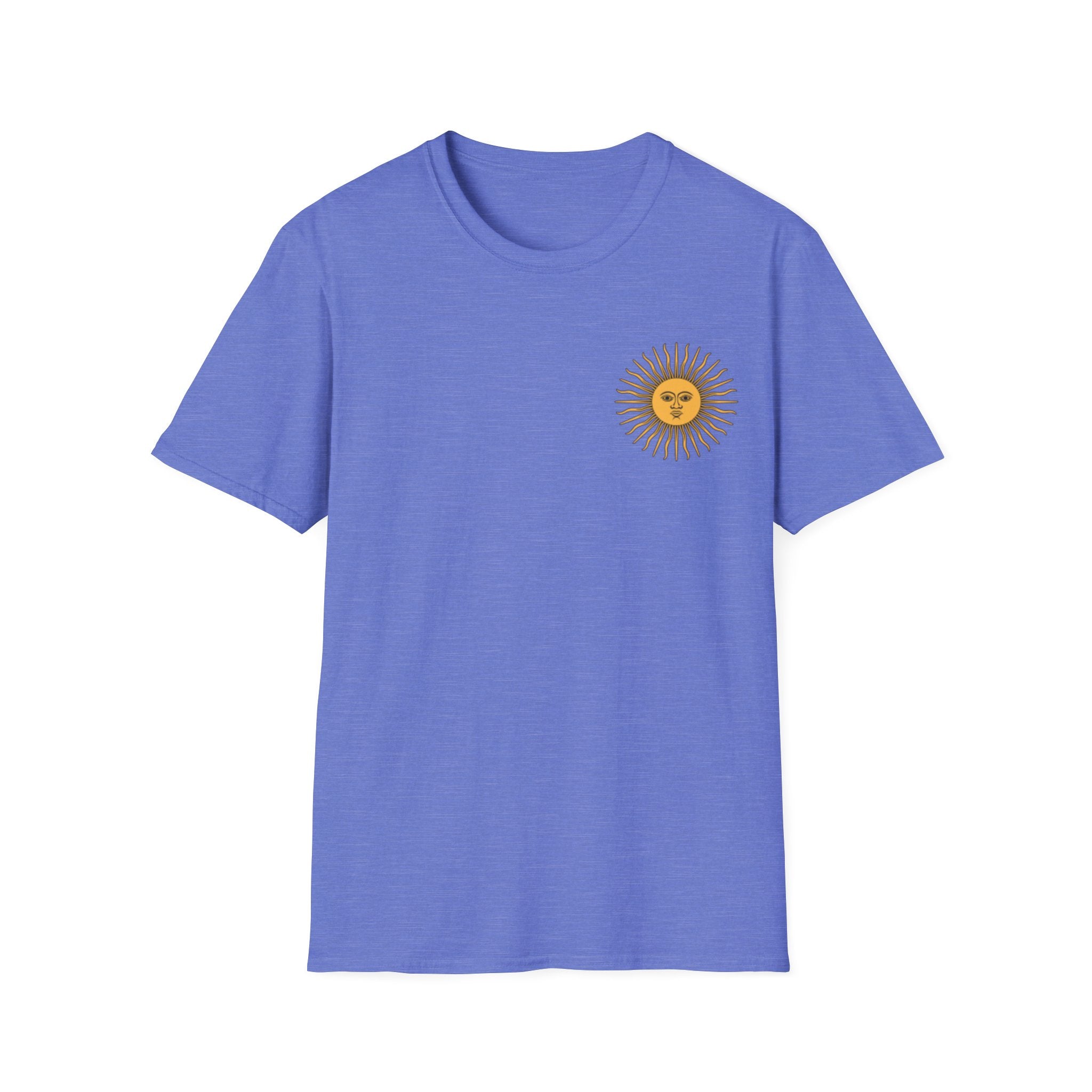 Sun Face Pocket Tee with Abstract Red Fox Back Print