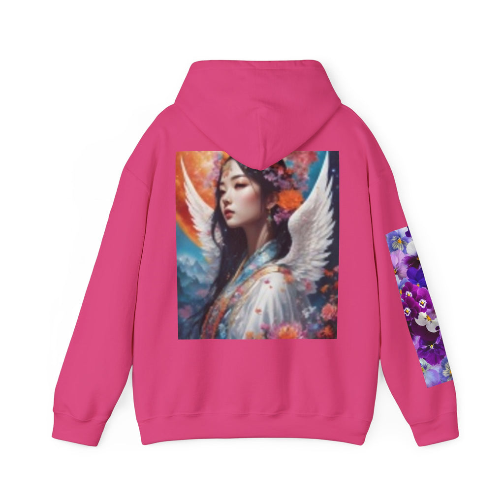 Angel Maiden Hoodie — Ethereal Asian-Inspired Portrait Back Print