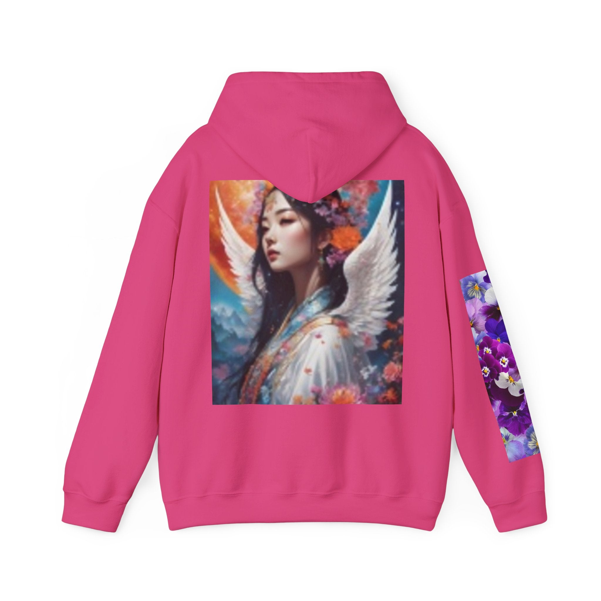Angel Maiden Hoodie — Ethereal Asian-Inspired Portrait Back Print