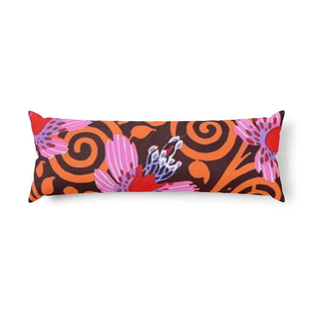 Floral Kaleidoscope Body Pillow — Purple & Yellow Daisy Comfort