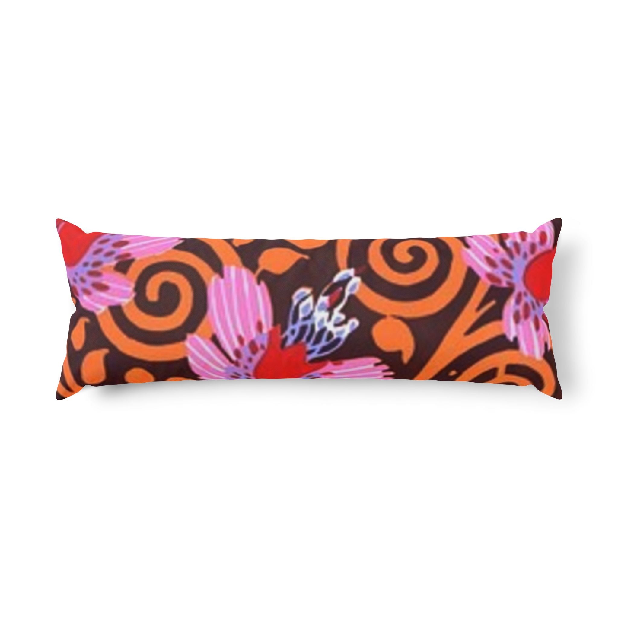 Floral Kaleidoscope Body Pillow — Purple & Yellow Daisy Comfort