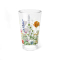 16oz Floral Mixing Glass — Wildflower Cocktail & Bar Shaker Glass