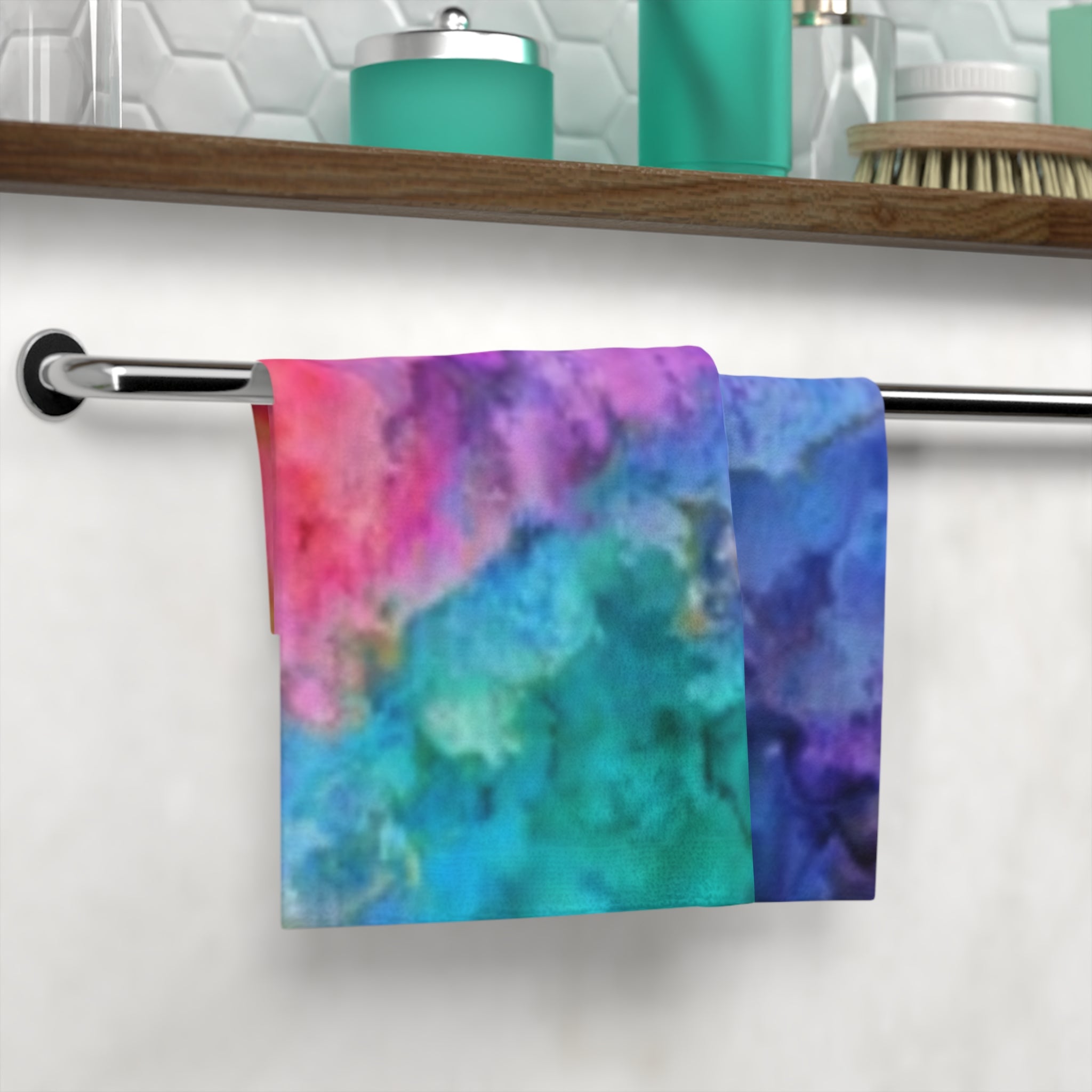 Colorburst Watercolor Face Towel