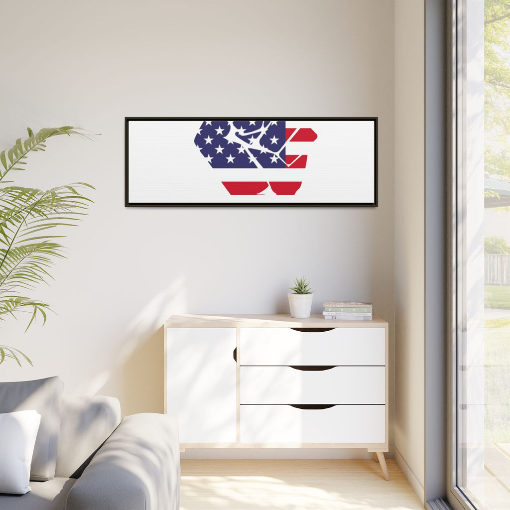 Framed Canvas Print – American Flag Fist Wall Art