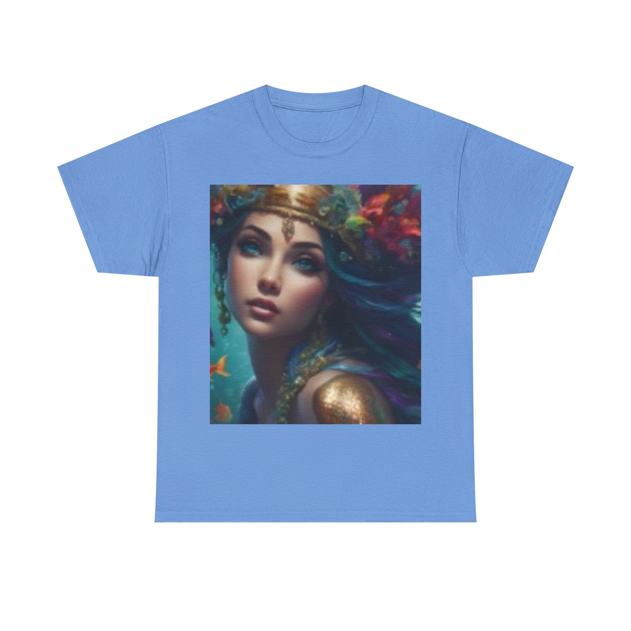 Mythic Sunset Portrait Tee — Artistic Goddess & Vibrant Sunset Graphic T-Shirt