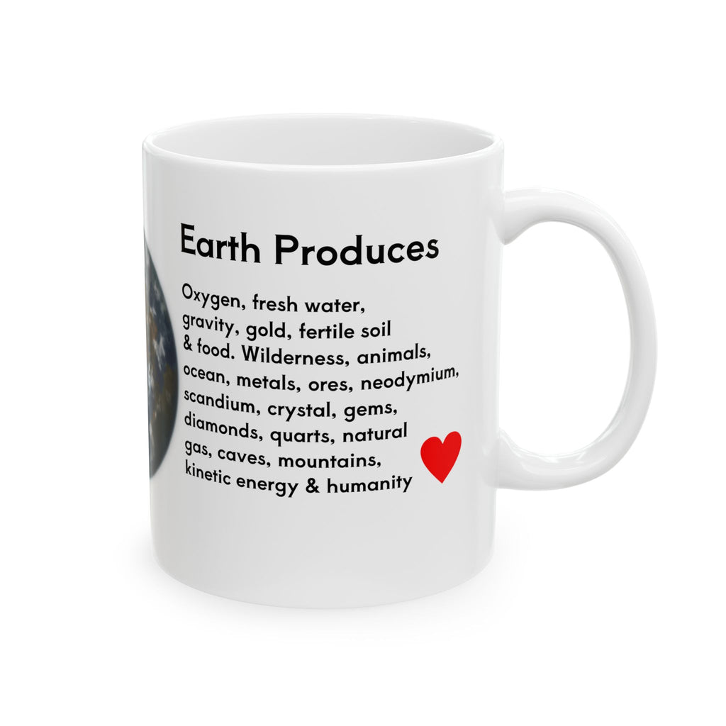 Earth Facts Ceramic Mug — Educational Planetary Coffee Cup (11oz, 15oz)