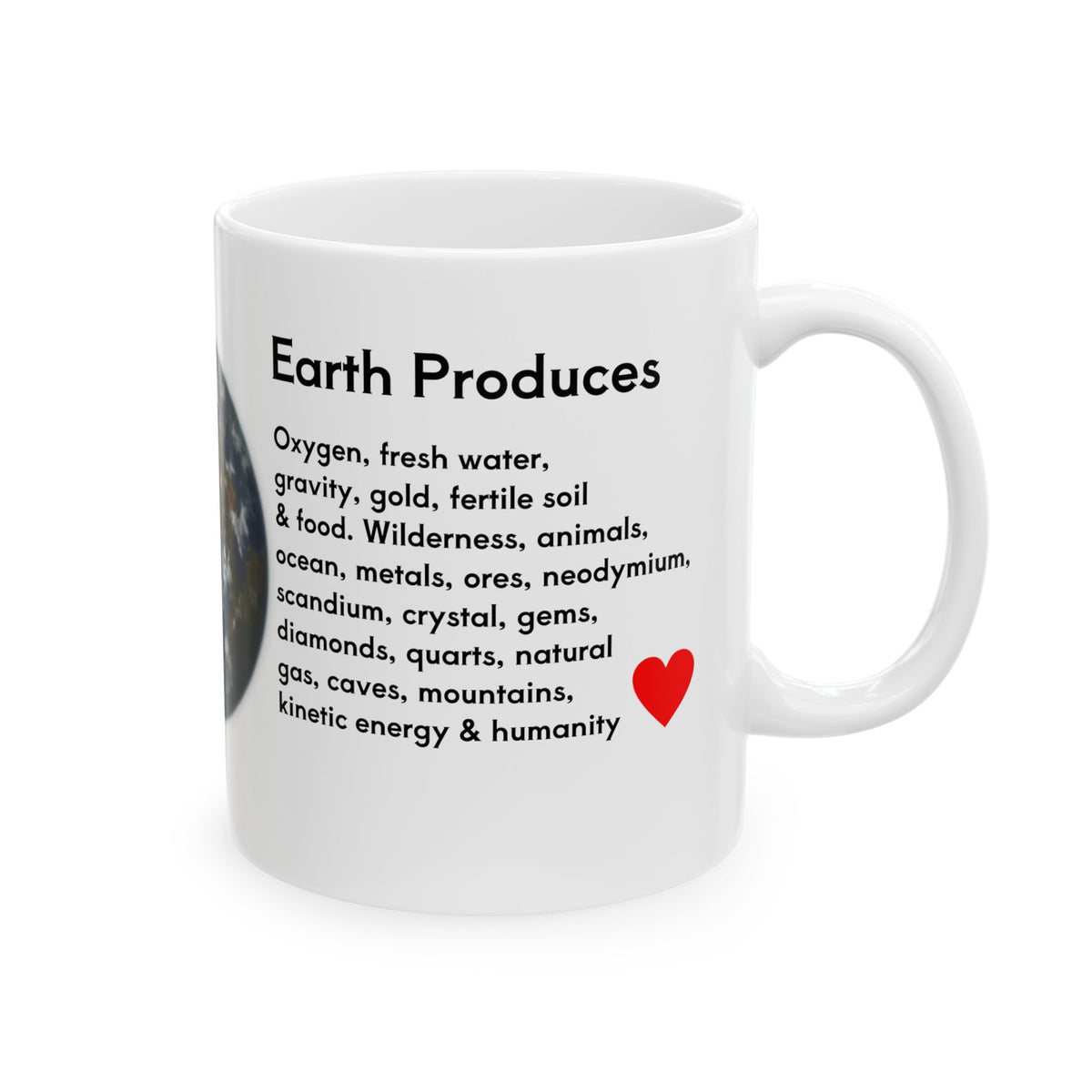 Earth Facts Ceramic Mug — Educational Planetary Coffee Cup (11oz, 15oz)