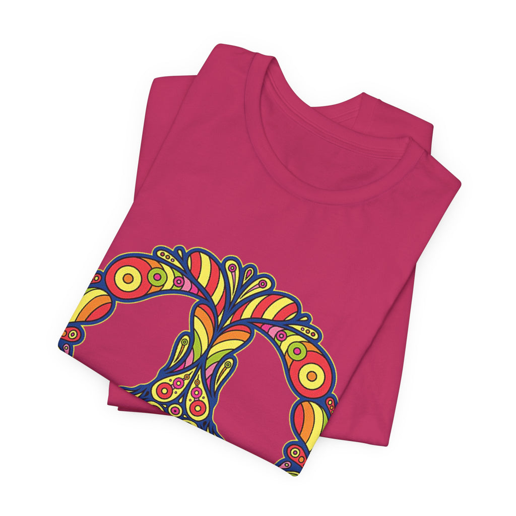 Psychedelic Floral Peace Sign T-Shirt World Peace
