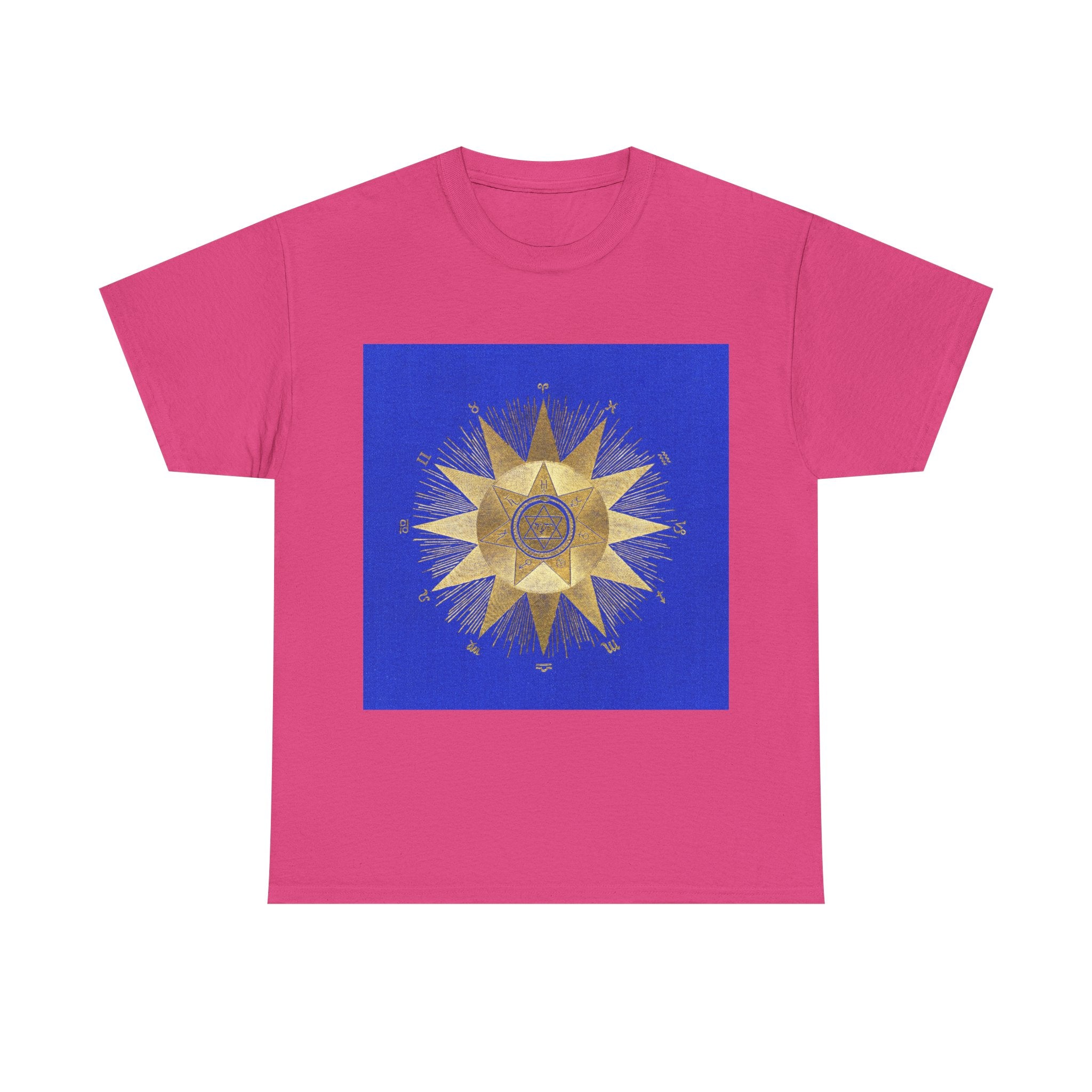 Gold Sunburst Compass T‑Shirt — Nautical Star Graphic Tee