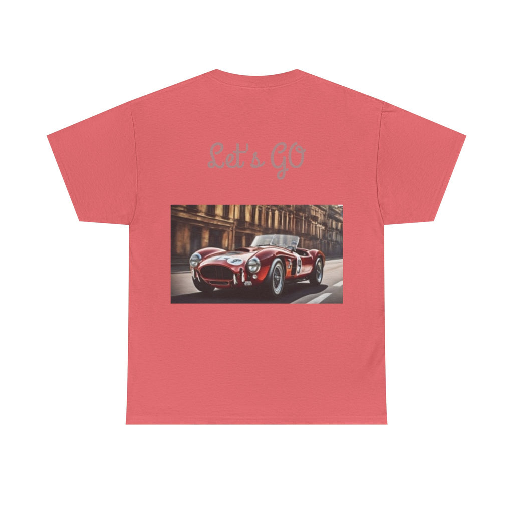 Pin-Up Girl with Terrier & Fast Car Graphic T-shirt — Retro 1950's Vintage Style T-Shirt