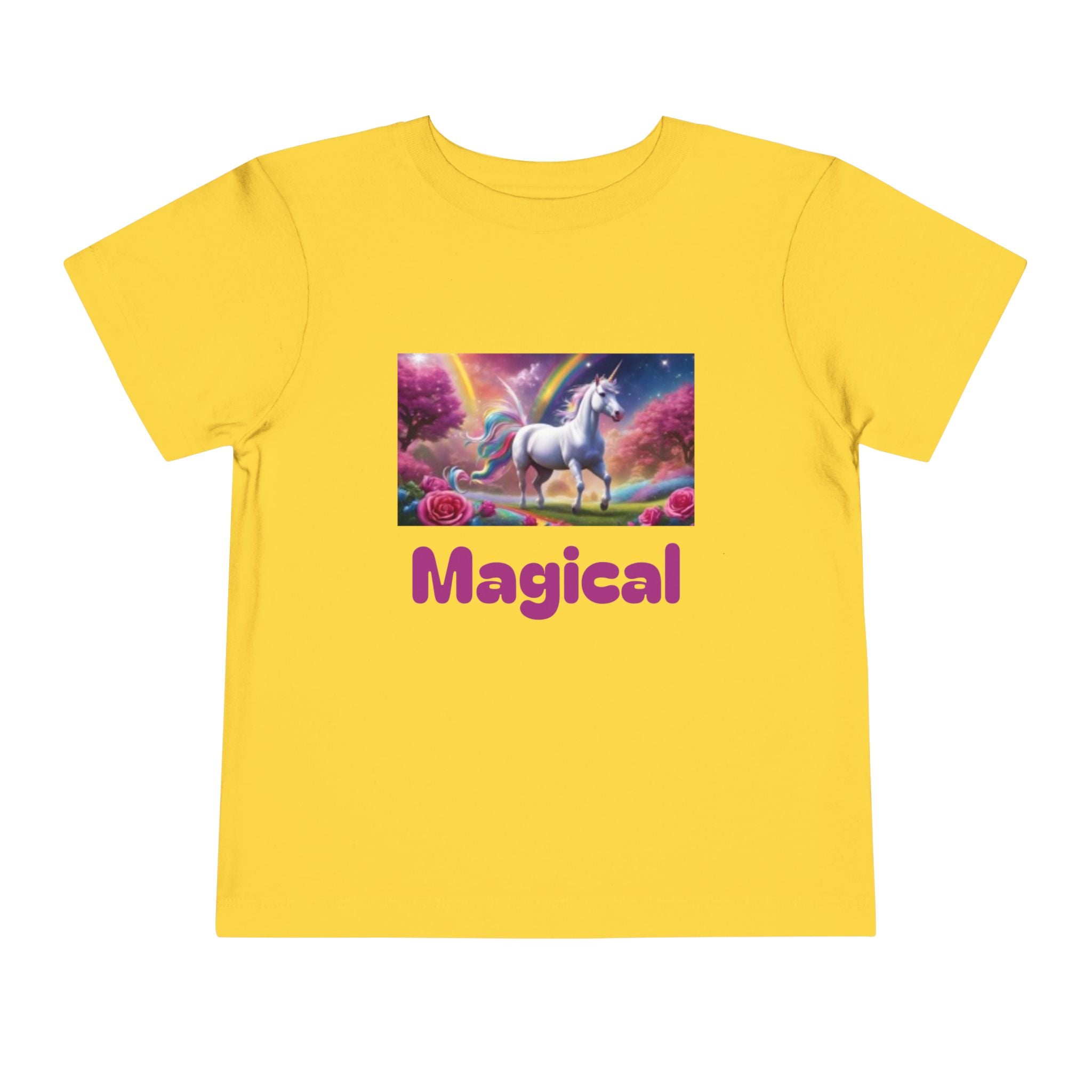 T-shirt enfant fantaisie licorne — T-shirt licorne arc-en-ciel magique