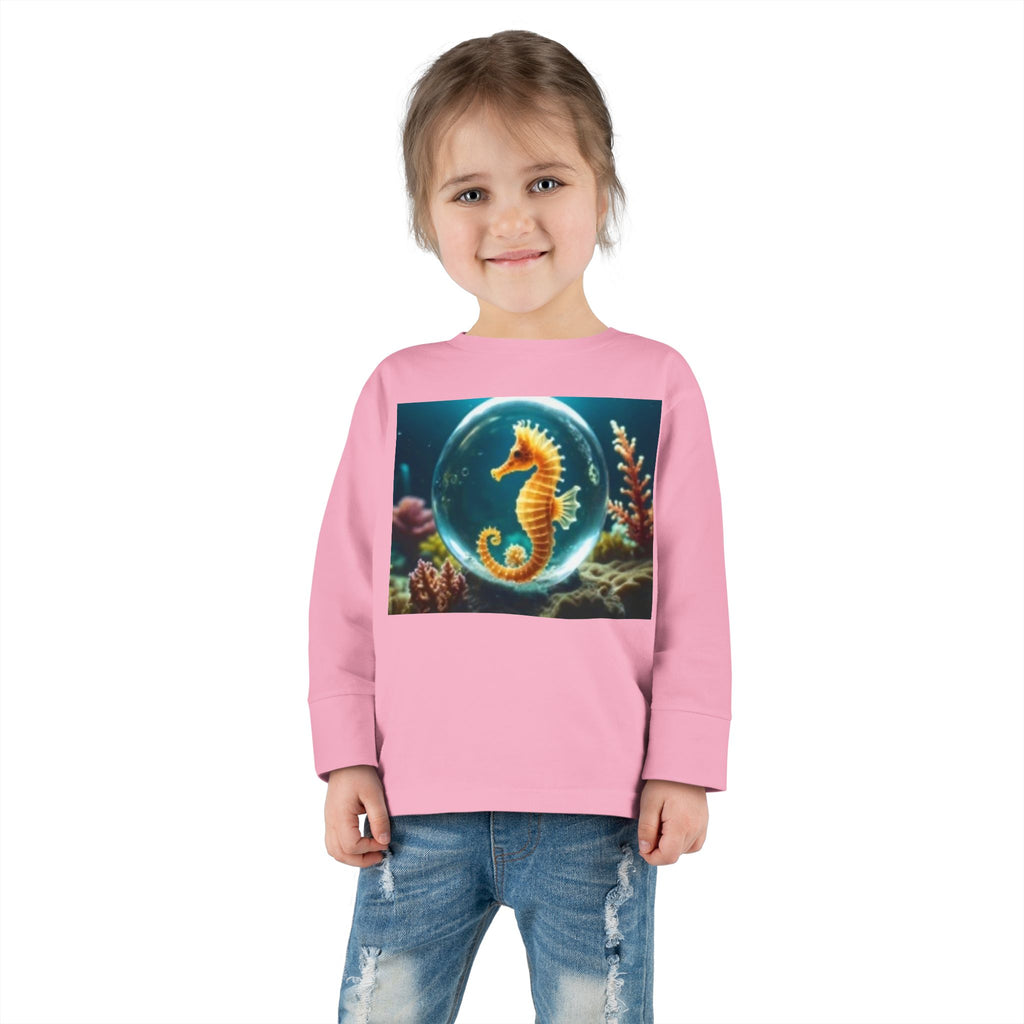 Toddler Long Sleeve T-shirt Seahorse & Clown fish and other colorful fish