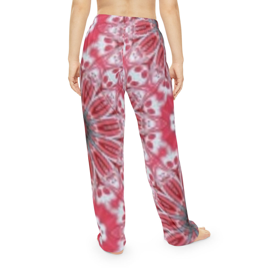Floral Kaleidoscope Women's Pajama Pants — Red Mandala Lounge Sleepwear