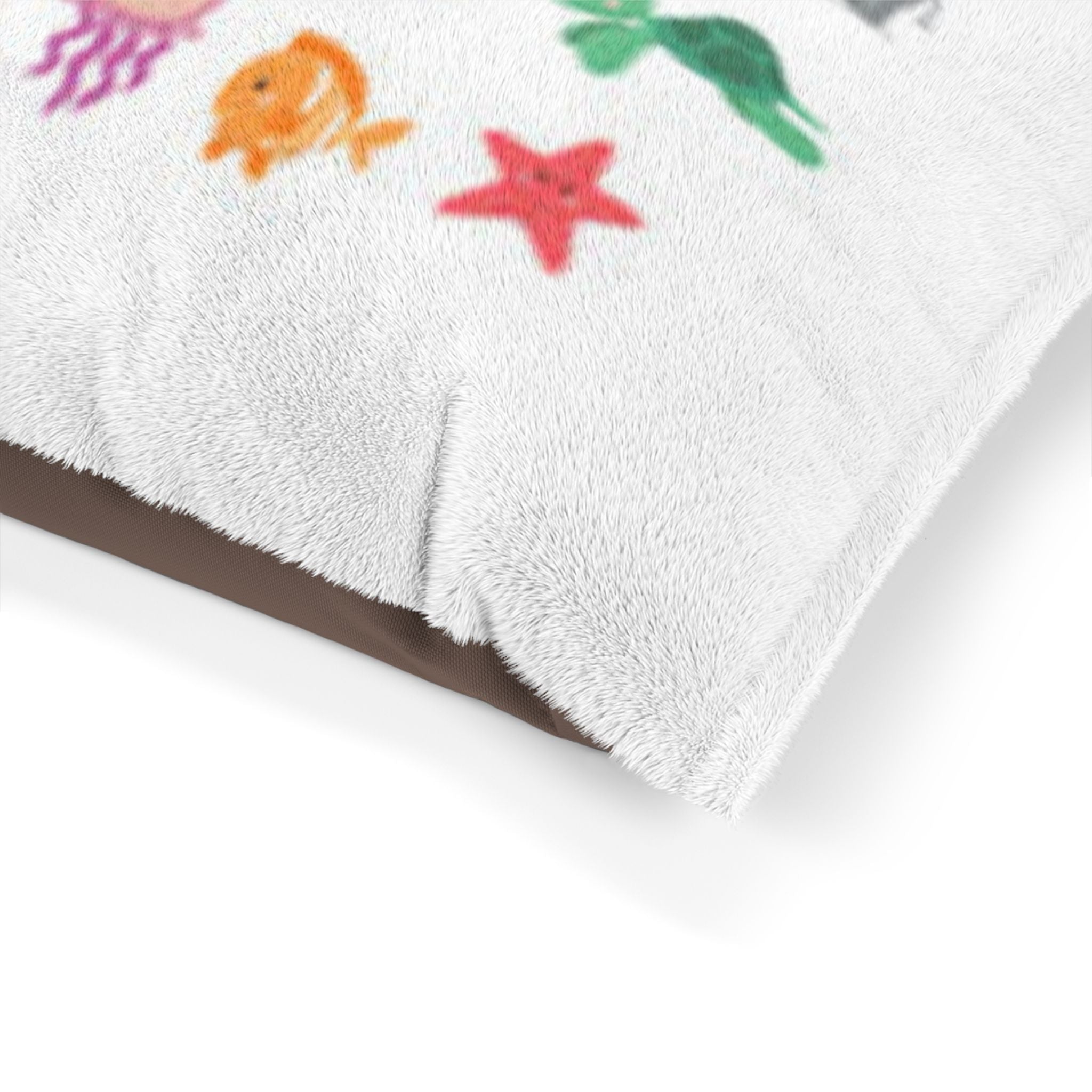 Animal Alphabet Pet Bed — Cute Cartoon Zoo & Ocean Critters Pattern