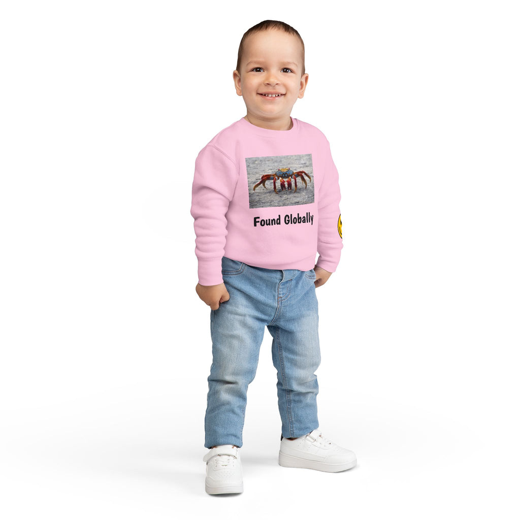 Toddler Sweatshirt - Colorful Fiddler Crab Beach Graphic