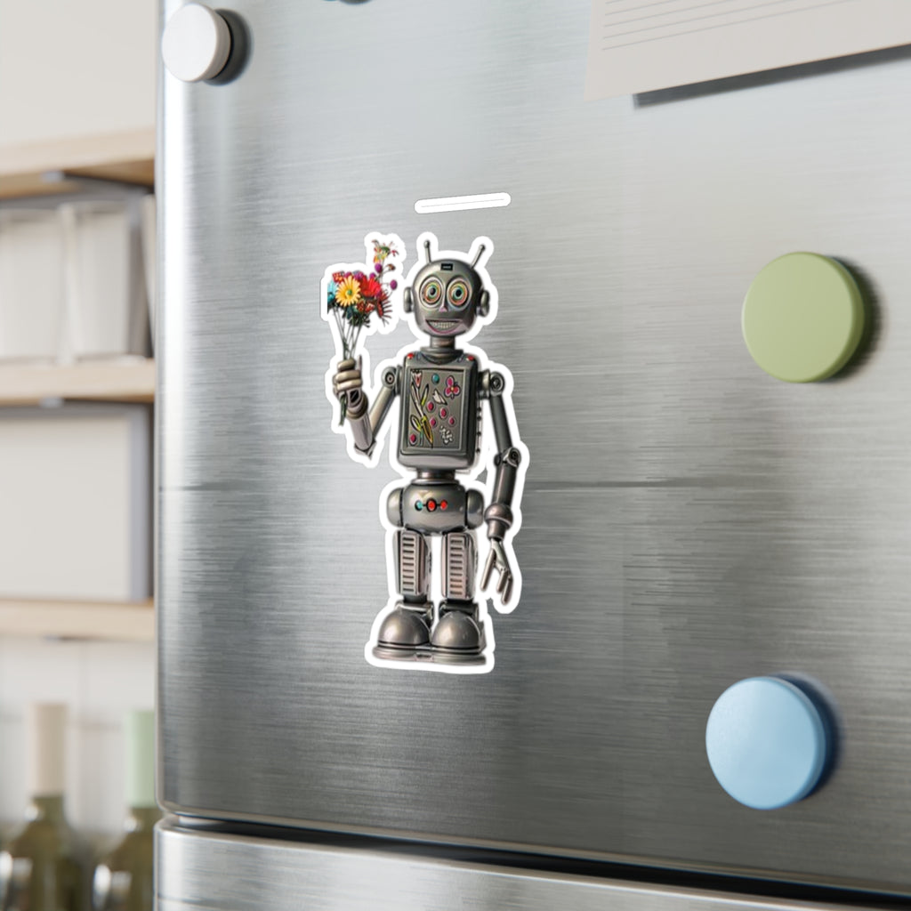Robot Vinyl Decal — Custom Portrait Sticker for Cars, Laptops & Windows