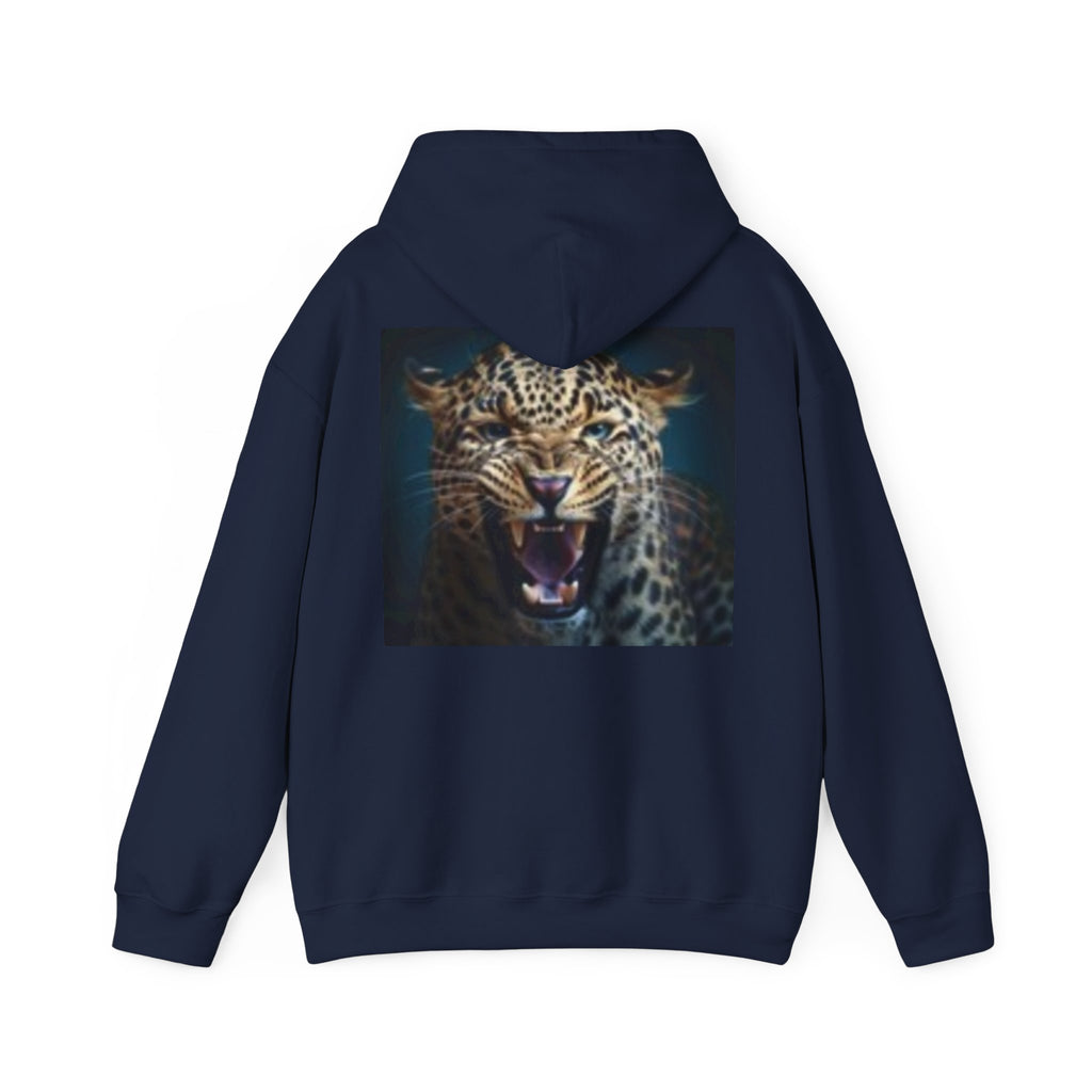 Roaring Leopard Graphic Hoodie — Fierce Wild Cat Print Pullover