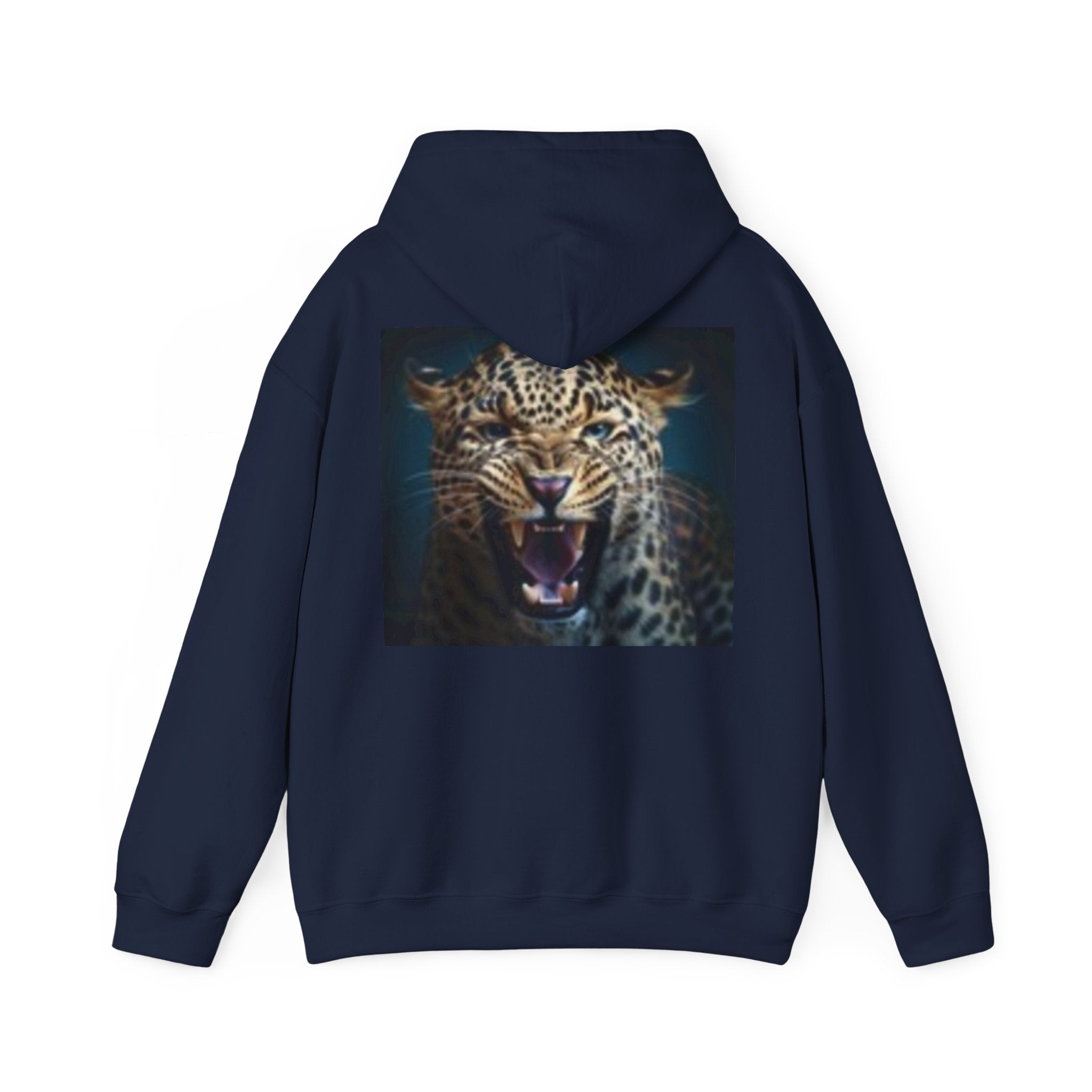 Roaring Leopard Graphic Hoodie — Fierce Wild Cat Print Pullover