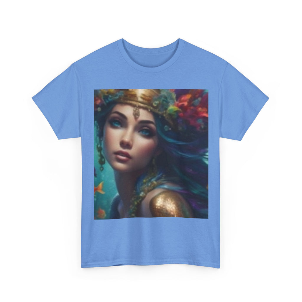 Mythic Sunset Portrait Tee — Artistic Goddess & Vibrant Sunset Graphic T-Shirt