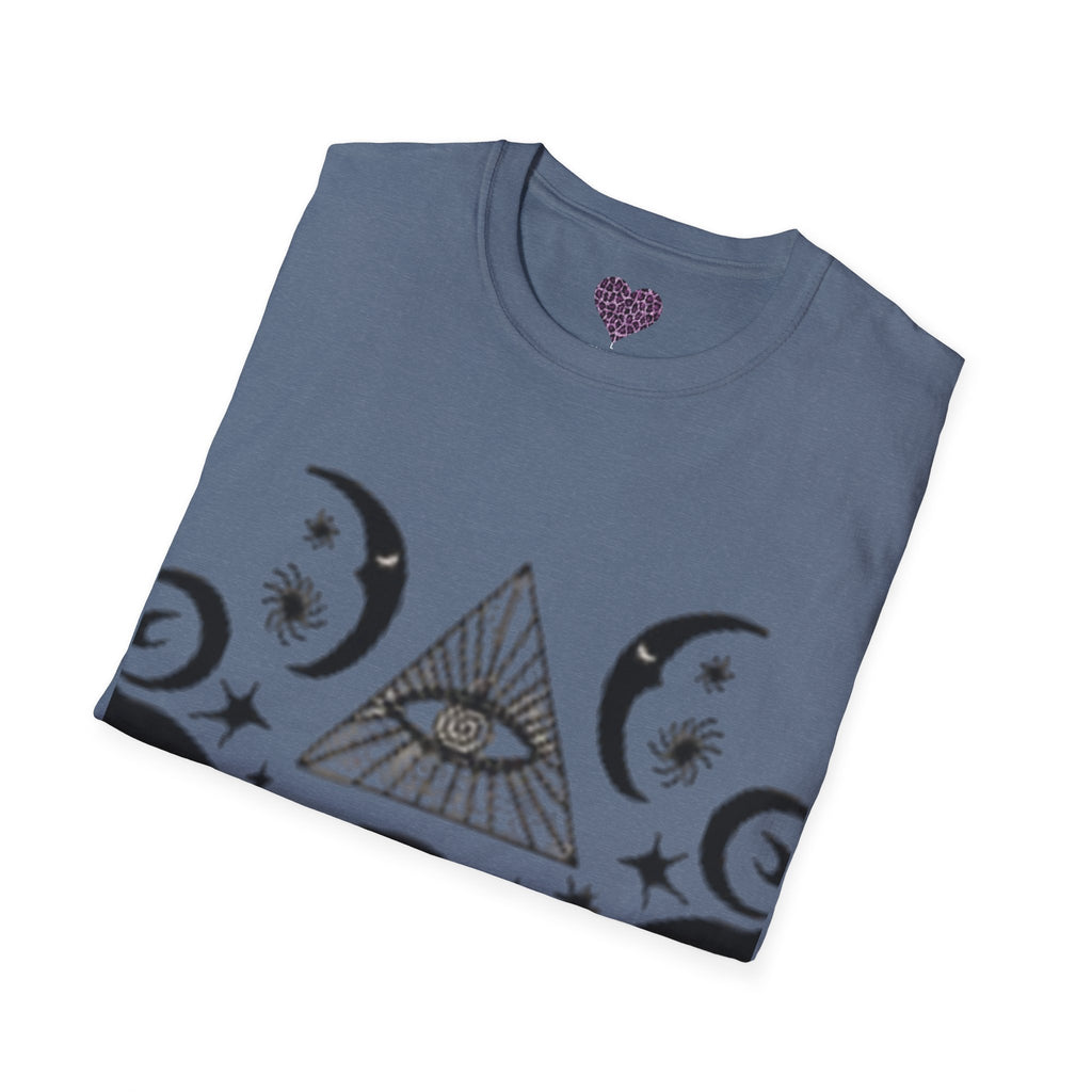 Mystic Moon Eye T-Shirt — Celestia lGraphic T-shirt  with Floral Back Panel