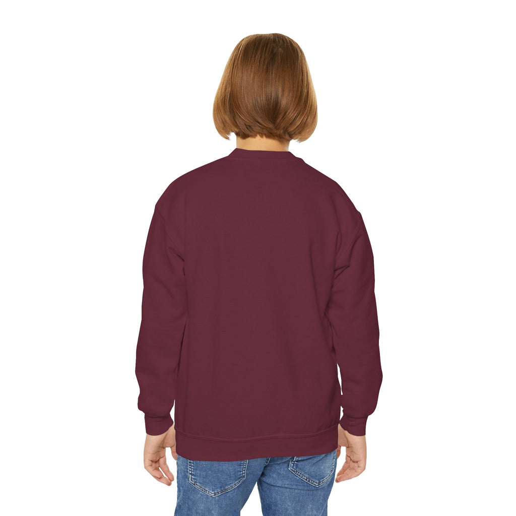 Youth Crewneck Sweatshirt — Colorful Cartoon Kittens Group Graphic