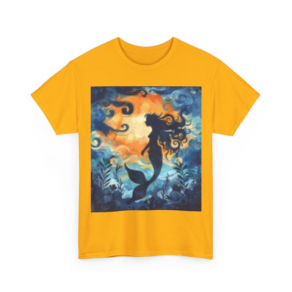 Mermaid Silhouette Tee — Ocean Moonlight Fantasy Graphic Shirt