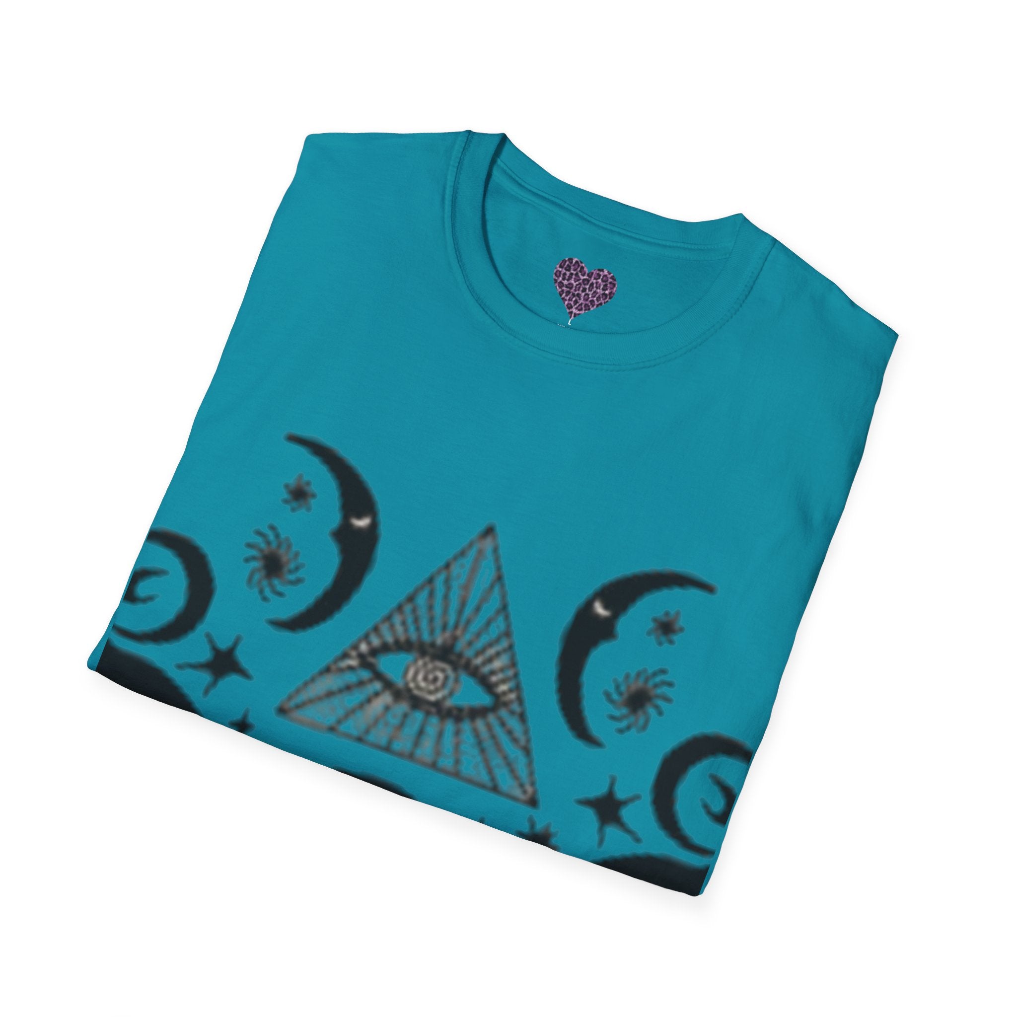 Mystic Moon Eye T-Shirt — Celestia lGraphic T-shirt  with Floral Back Panel