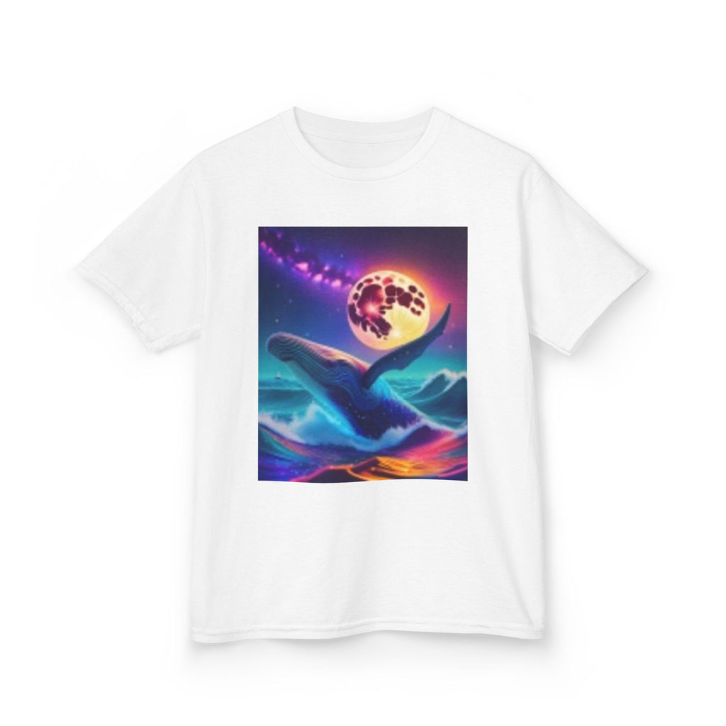 Kids Whale Tee — Neon Ocean Moon Kids T-Shirt