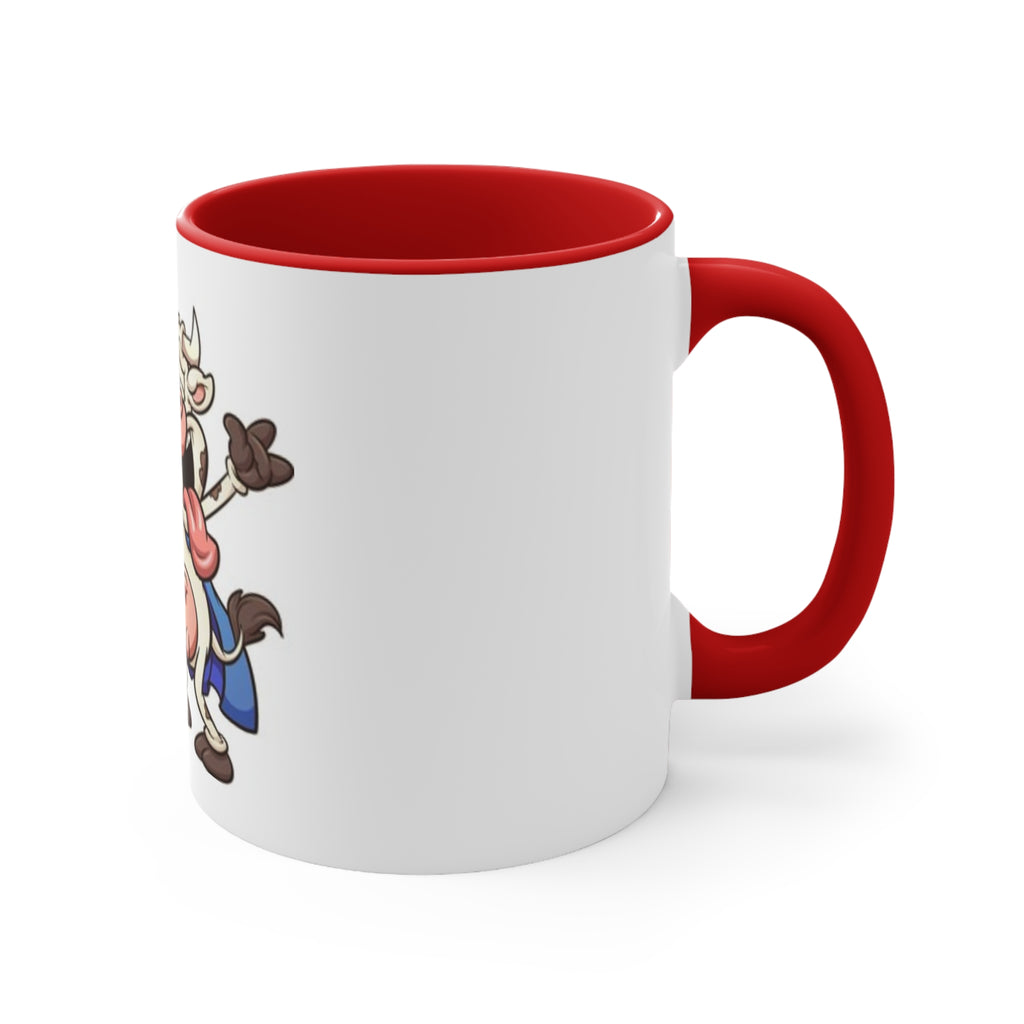 Funny Cow Beer Accent Mug — Pink Interior Coffee Cup for Farm, Brewery & Party Gifts