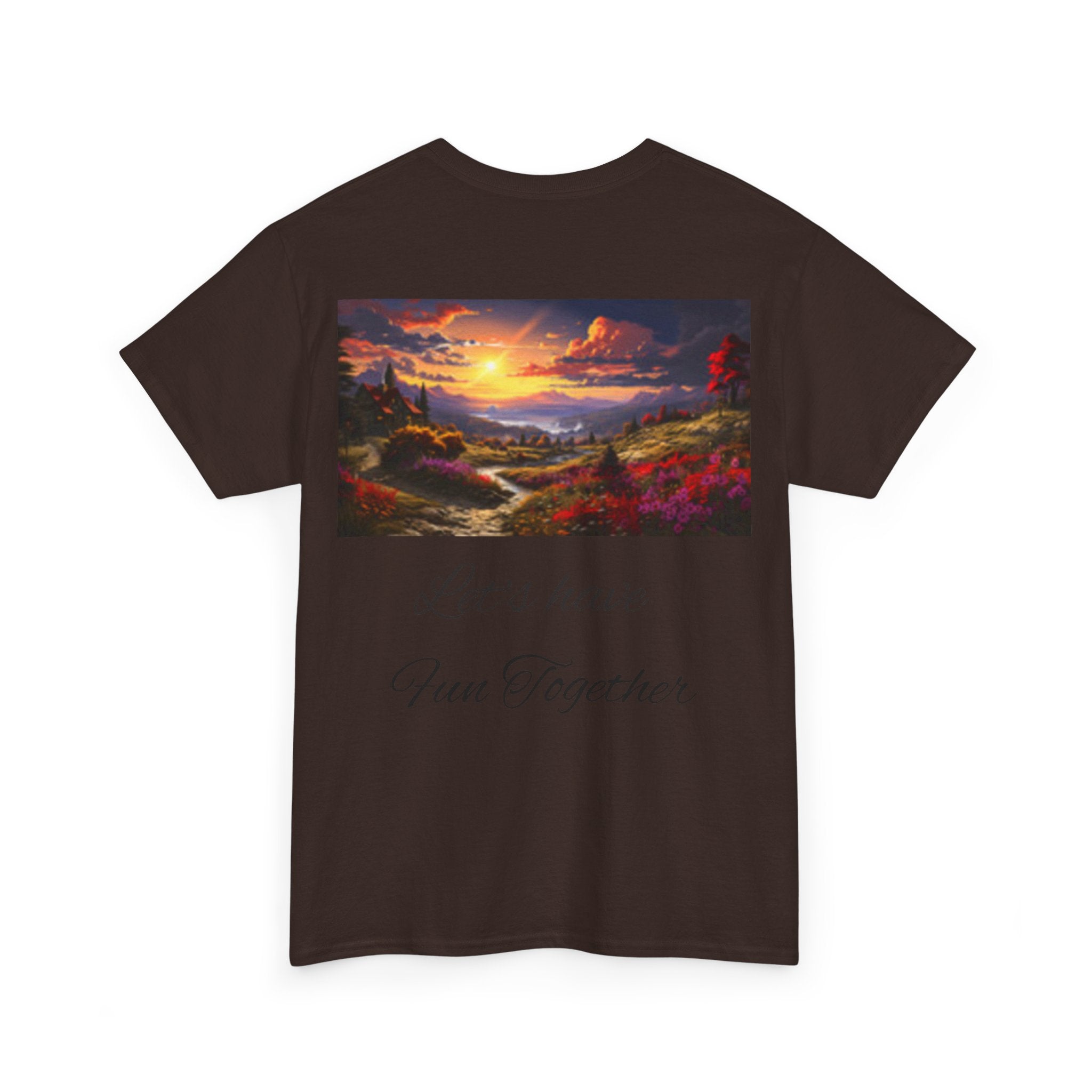 Pinup Beach Girl & Sunset T-Shirt — Retro Bikini Pin-Up Graphic T-shirt
