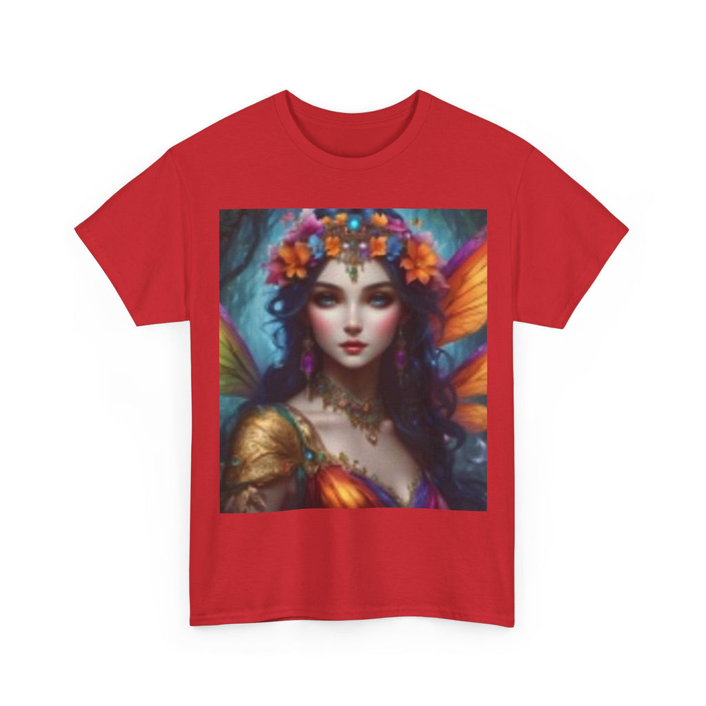 Fairy Queen Portrait T-Shirt — Ethereal Floral Fantasy Tee