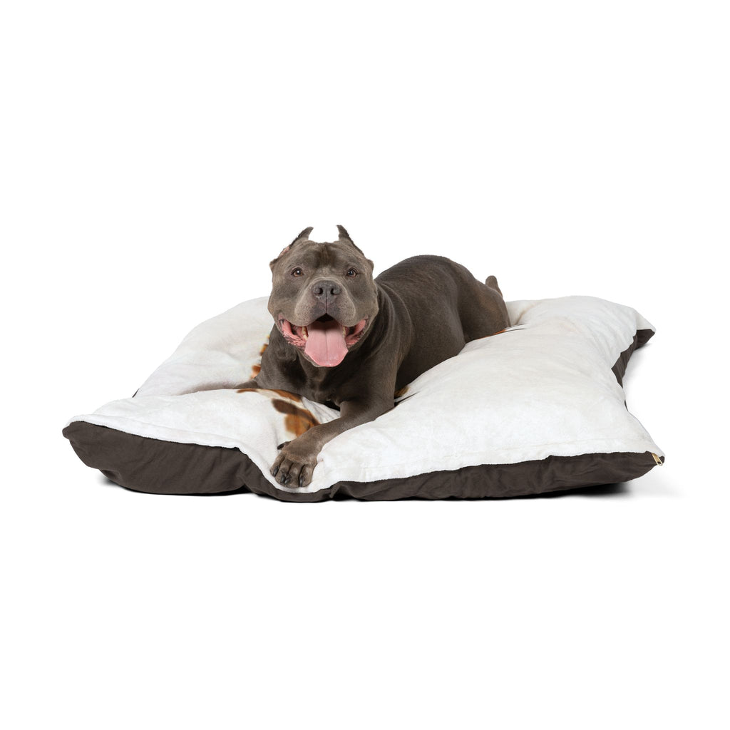 Dog Lovers Pet Bed — Illustrated Pack of Dogs Plush Lounger