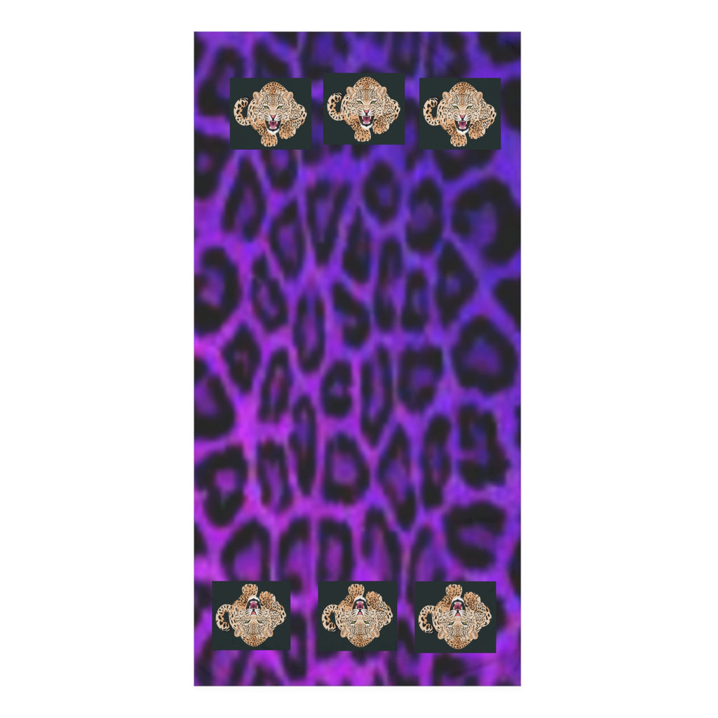 Cheetah Purple Animal Print Mink-Cotton Towel Fabulous Gift!