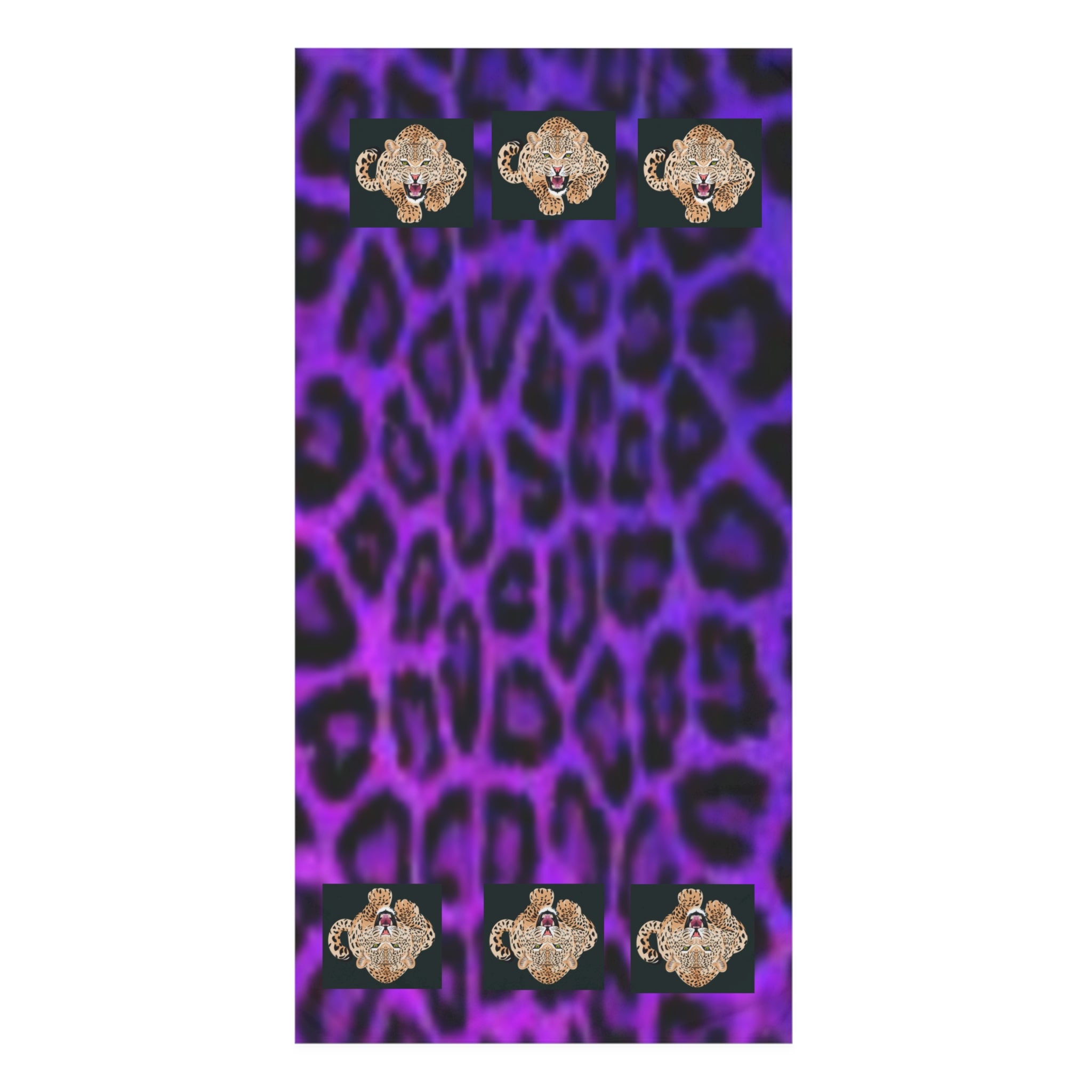 Cheetah Purple Animal Print Mink-Cotton Towel Fabulous Gift!