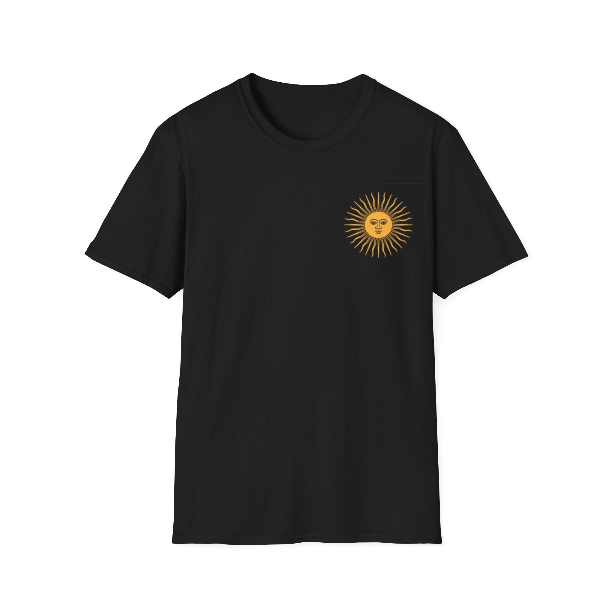 Sun Face Pocket Tee with Abstract Red Fox Back Print