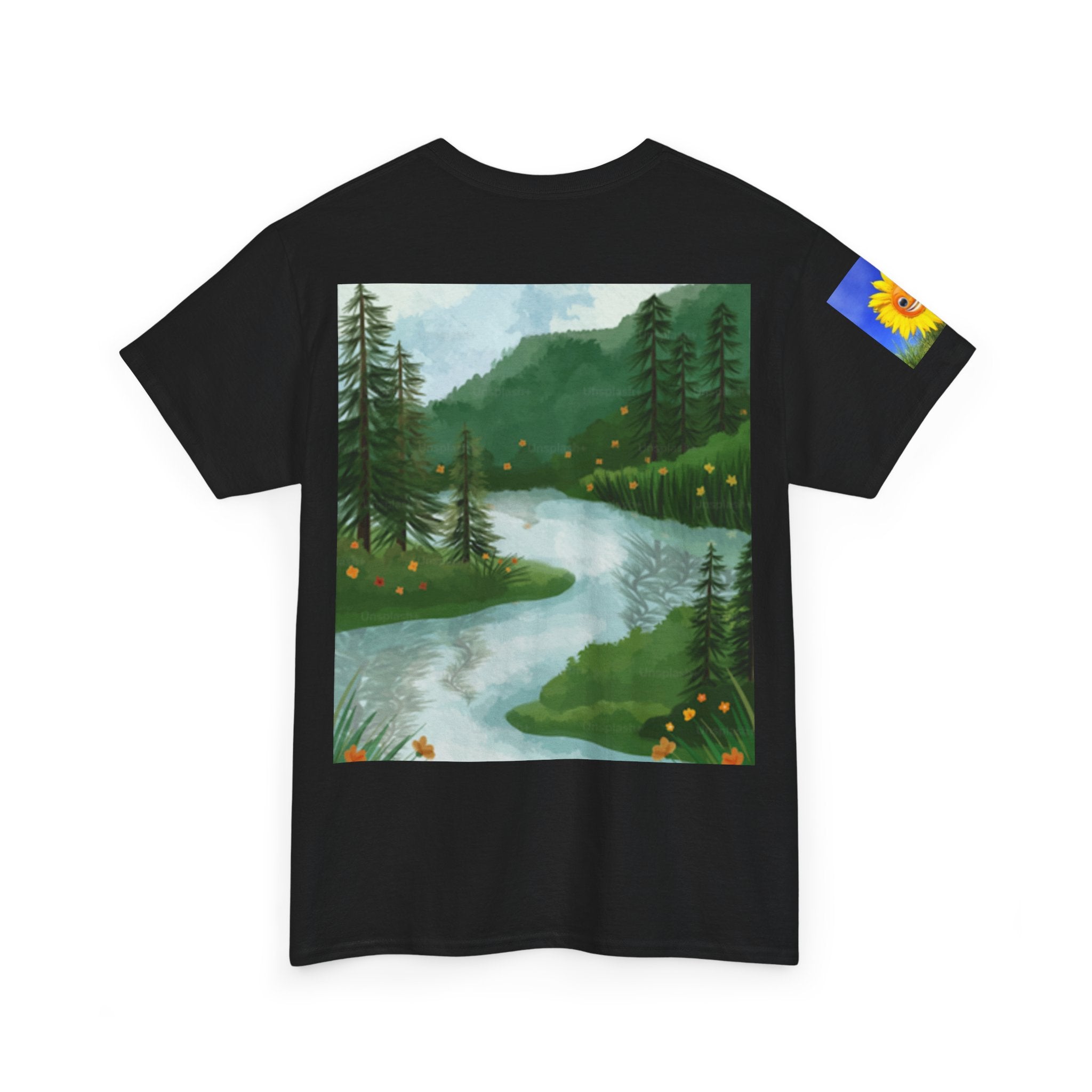 T-Shirt — Desert Turtle & Scenic River Vintage Nature Artwork