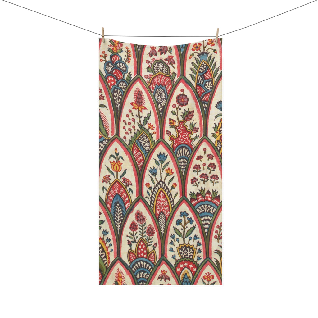 Floral Paisley Cotton Towel — Boho Botanical Bath & Beach Towel