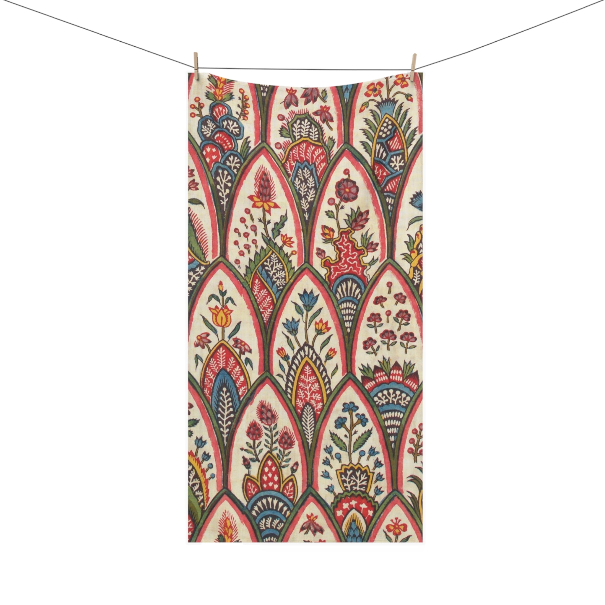 Floral Paisley Cotton Towel — Boho Botanical Bath & Beach Towel