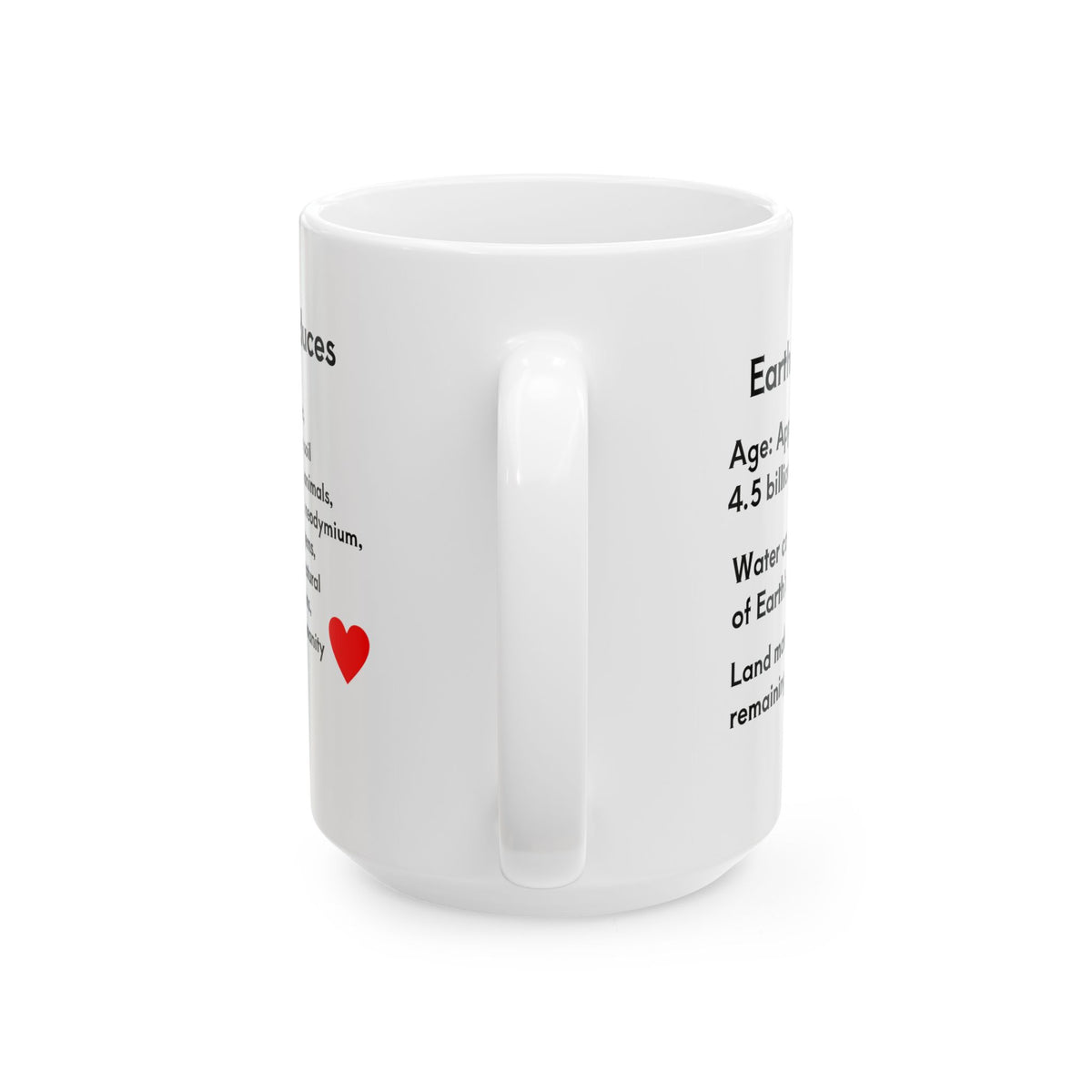 Earth Facts Ceramic Mug — Educational Planetary Coffee Cup (11oz, 15oz)